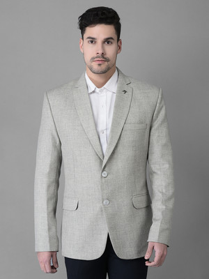 Canary London Self Design Single Breasted Casual Men Blazer(Grey)