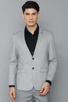 Allen Solly Self Design Single Breasted Formal Men Blazer(Grey)