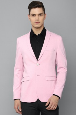 LOUIS PHILIPPE Solid Single Breasted Casual Men Blazer(Pink)