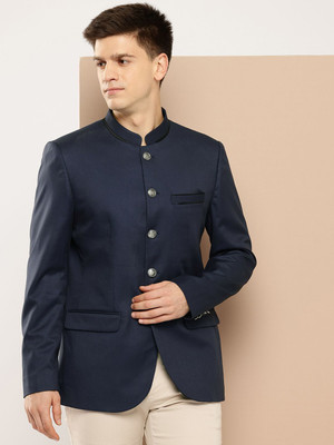INVICTUS Solid Single Breasted Party Men Blazer(Blue)