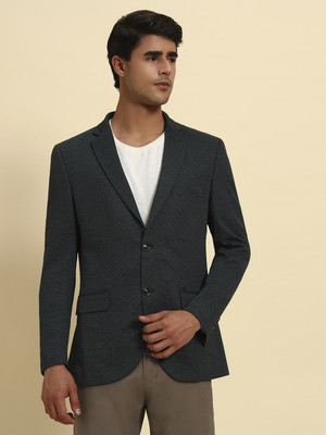 CANTABIL Solid Single Breasted Party Men Blazer(Green)