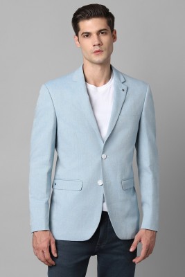 LOUIS PHILIPPE Self Design Single Breasted Casual Men Blazer(Blue)