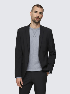 YSYB Dezines Solid Single Breasted Casual Men Blazer(Black)