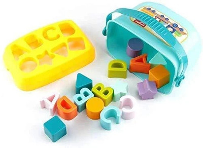 DevDarsh Baby First Blocks Activity Toys Baby and Toddler Toy Alphabet Storage Bucket Toy(Multicolor)