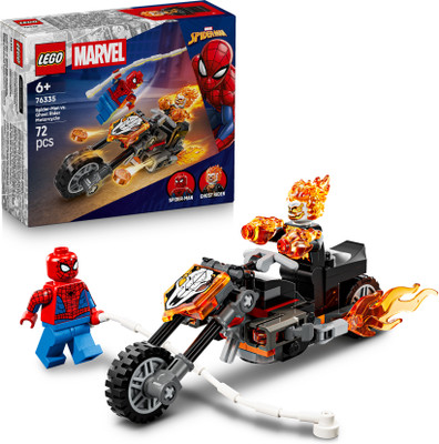 LEGO Marvel SpiderMan vs. Ghost Rider Motorcycle 76335(Multicolor)