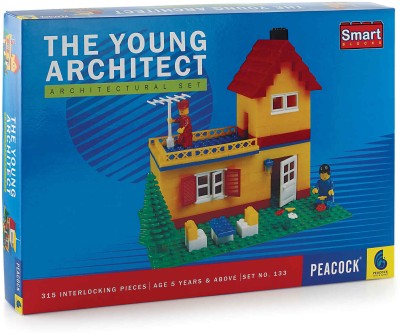 Peacock Toys & Games Peacock The Young Architect - 315 pieces - Premium Interlocking Blocks(Multicolor)