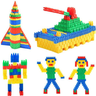 Pulsbery Bullet Blocks for Intelligent Kids Creative Bullets Shaped Stem Building Blocks Toy Set for Kids - Pack of 200 Bullets, 3+Years Children(Multicolor)