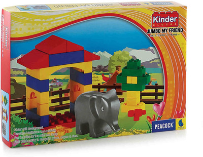 Peacock Jumbo My Friend Blocks Set Fun & Educational Game(Multicolor)