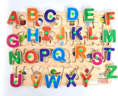 GAMLOID Capital Alphabets Letters Learning Educational Puzzle Toy for Kids(Multicolor)