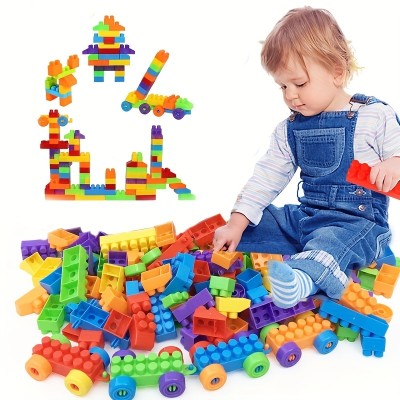 Tozzby Building | Learning | Train Blocks & Bricks for Kids (52 Pcs Blocks)(Multicolor)