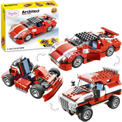 DOYOCRA ARCHITECT 23 IN 1 BRICK TOY FOR BOYS AND GIRLS (6+ YEARS)(Red)
