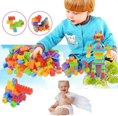 Redsky Building bricks and blocks Smart Activity Fun and Learning Blocks 60PCs.(Multicolor)