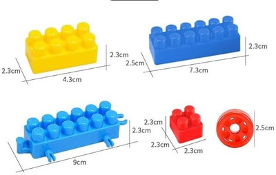 DLY VEER SET OF 199+ P[C BUILDING BLOCK FOR KIDS(Multicolor)