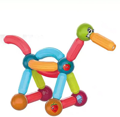 Littlin Unbreakable Magnetic Blocks Construction Toy Set (26Pcs)(Multicolor)