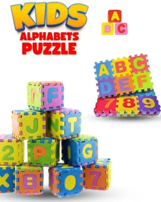 vatsala Multicolor Interlocking Foam Mat for Kids - ABC & Numbers Learning Puzzle(Multicolor)