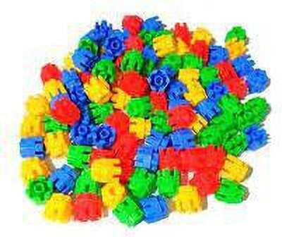 Pulsbery Pack of 100+ Pcs Smart Activity Fun and Learning Hexagonal Blocks for Kids(Multicolor)