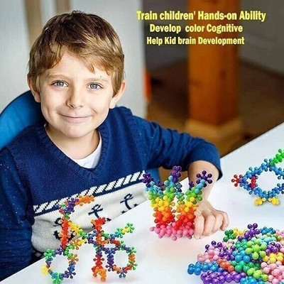 DevDarsh DIY StarLinks Interlocking Learning Educational Blocks for kids toy(100pcs)(Multicolor)