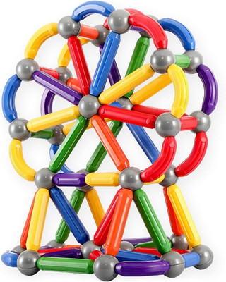 Learn With Fun Magnetic Balls and Rods Set, Magnetic Building Block Toys 42 Pcs(Multicolor)