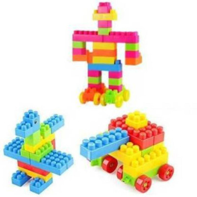 Tozzby TOYS 60Pcs Smart Activity Fun and Learning Train Blocks for Kids(Multicolor)
