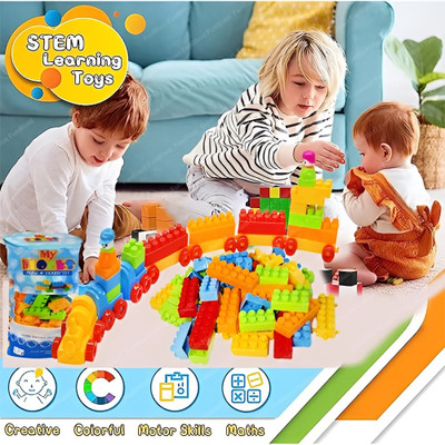 Alafi 60 + Pcs Building Block Toy for Kids Smart Activity Fun & Learning Blocks(Multicolor)