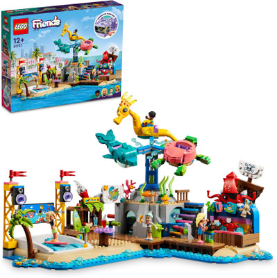 LEGO Friends Beach Amusement Park 41737 Building Toy Set (1,348 Pieces)(Multicolor)