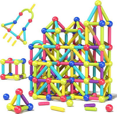 Learn With Fun Magnetic Sticks Building Blocks for Kids Brain Toys 42 Pcs(Multicolor)