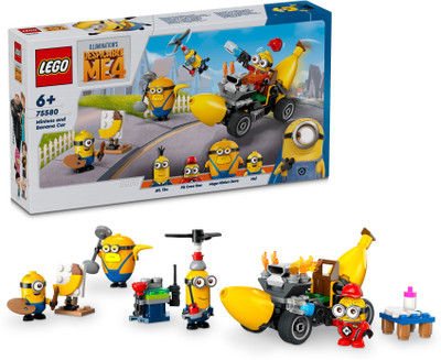 LEGO Despicable Me 4 Minions and Banana Car Toy 75580 ( 136 Blocks)(Multicolor)