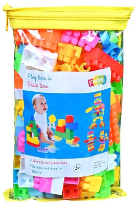 Faibhi 100 pcs Building Blocks with Zipper Pouch(Multicolor)