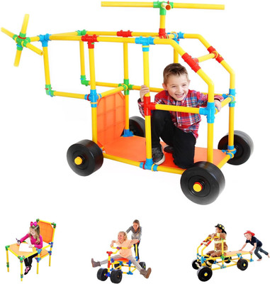 Lumiset Tubelox STEM Learning Toys for Kids-Creative Tube Building Blocks 220 pcs-(Multicolor)