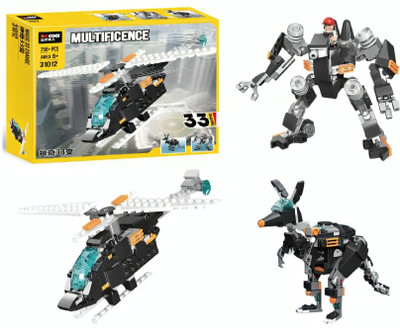 Justcraft 33 in 1 Magic Building Blocks Set for Kids Boys & Girls Ages 6+ 256+ Pcs(Multicolor)