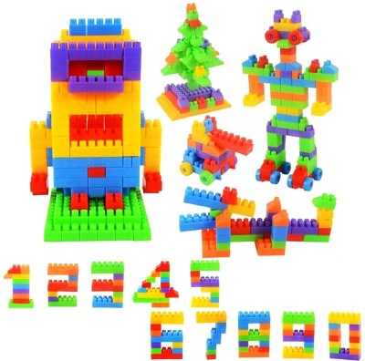 AEXONIZ TOYS Smart Activity Fun and Learning Train Blocks For Kids, Multi Color Building Bricks and Blocks for Kids, Building Blocks for Kids Best Gift Toy(200+ Pcs Learning Block)(Multicolor)