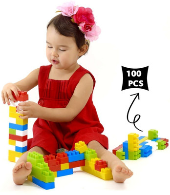 DLY VEER Creative block Construction Kit – 100 Piece Colorful Blocks”(Multicolor)