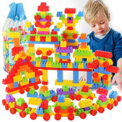 Tozzby Blocks Smart Activity Fun and Learning Blocks for Kids 60PCS(52-Pieces+ 8Tyres)(Multicolor)