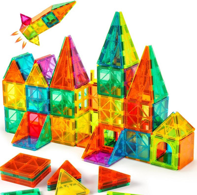 YOTYM Magnet Toys Magnetic Tiles | 26 PCS Magnetic Building Blocks Set(Multicolor)