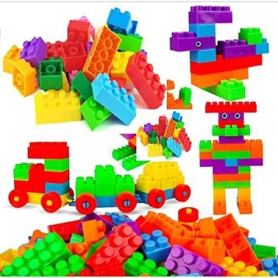 Pulsbery 200PCS DIY Creative Game Kids Brick Large Particl Multicolor(Multicolor)