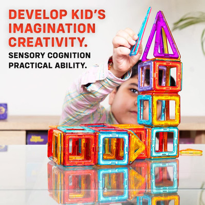 KIPA GAMING 26 Pieces Magnetic Blocks for Kids Magnetic Tiles Building Constructing(Multicolor)