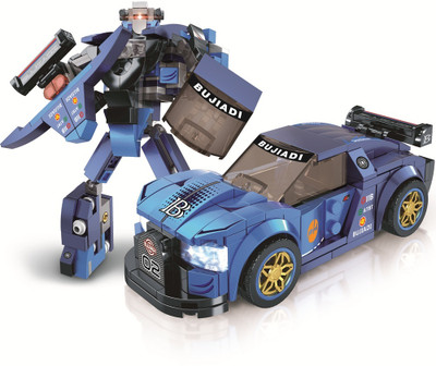 ThinkerPlace Midnight Thunder Blue 2-in-1 Sports Car & Robot – Transforming Toy(Multicolor)