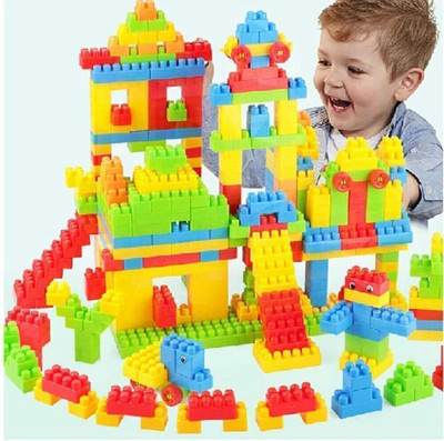 DevDarsh DIY Plastic Building Blocks for Kids 50+Pcs(Multicolor)