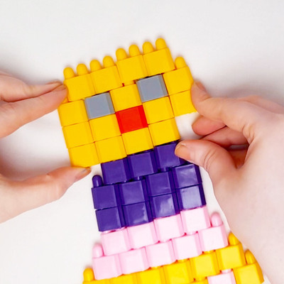 Pulsbery 200+ Piece Preschool Building Bricks Bullet Blocks Set Educational Construction(Multicolor)