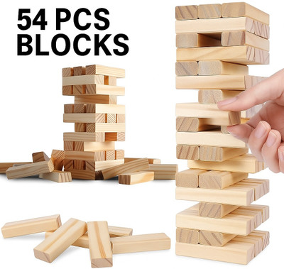 Buield Tower wooden balance game(Brown)