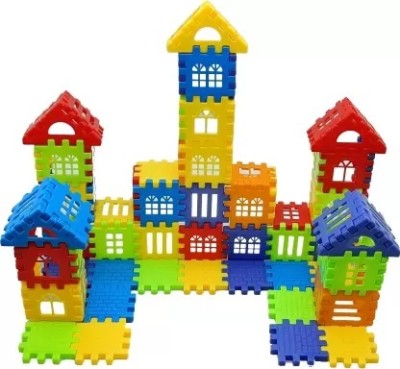 Tozzby 150 PCS Attractive Windows Medium Sized Happy Home House Building Blocks(Multicolor)