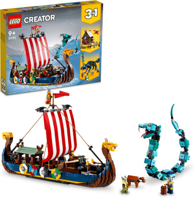 LEGO Creator 3-in-1 Viking Ship and the Midgard Serpent (1192 Blocks)(Multicolor)