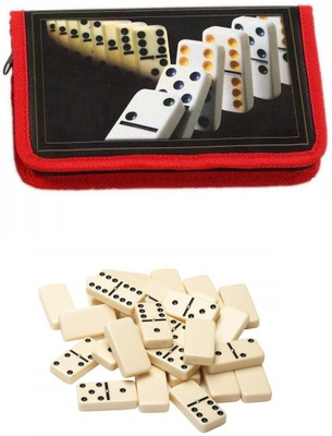 Ophiuchus Double Six Color Dot Domino/White Domino Set Toy/Blocks for play(Multicolor)