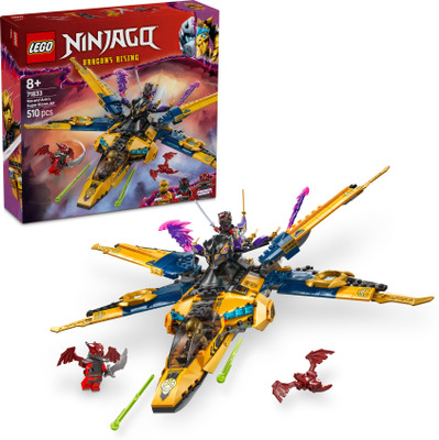 LEGO NINJAGO Ras and Arins Super Storm Jet Toy 71833 building blocks(510 Blocks)(Multicolor)