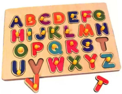 GAMLOID New Price Wooden Alphabet Educational learning Board brain tester(Multicolor)
