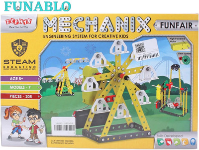FUNABLO Building and Construction Toy, STEM Education 7 Models(Multicolor)