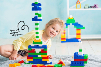 PLAYFULL PEAKS 100PC Building Block Set: Build, Create, Play!(Multicolor)