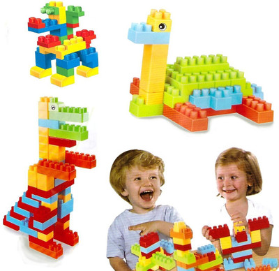 Fancy Building Blocks Toy Set Creative Learning Educational Block Toys 60 pcs(Multicolor)