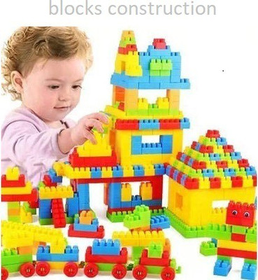 GREEN WAY 100 Pcs Building Blocks Shapes educational blocks game kids playing things(Multicolor)