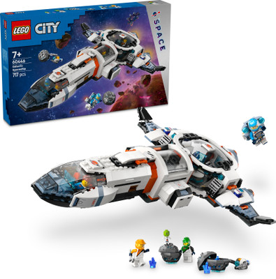 LEGO City Modular Galactic Spaceship, Outer Space Toy for Kids 60446 (717 Blocks)(Multicolor)